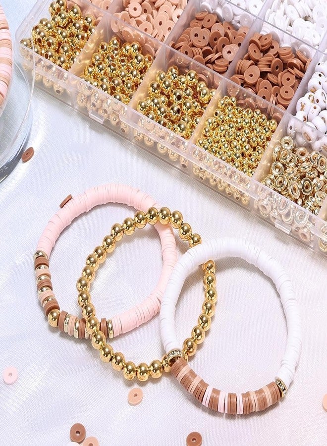PIXELERA Bracelet Making Kit Pony Beads, Kandi Rave Beads for Bracelets Friendship Plastic Letter Bead DIY Arts and Crafts for Kids Adults Keychain Jewelry Making (Brown) - Image 4